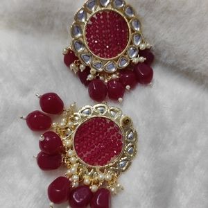 Pink Big Stud Earrings